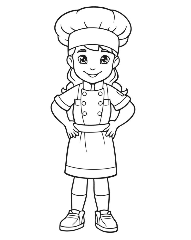 kid as a chef vector