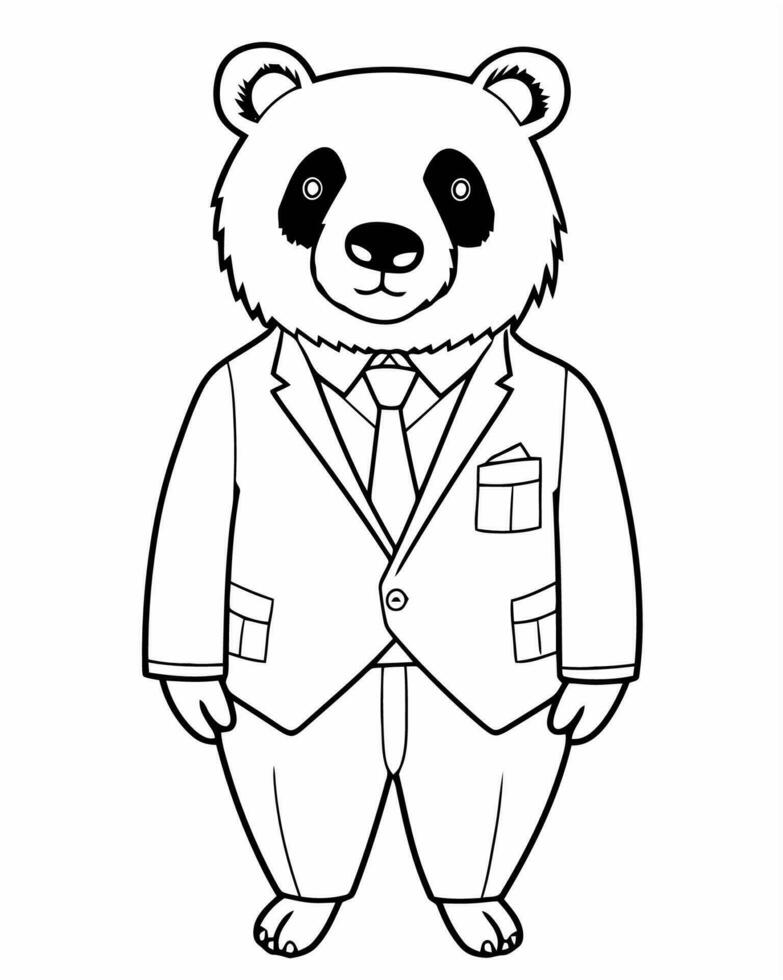 oso en un traje vector