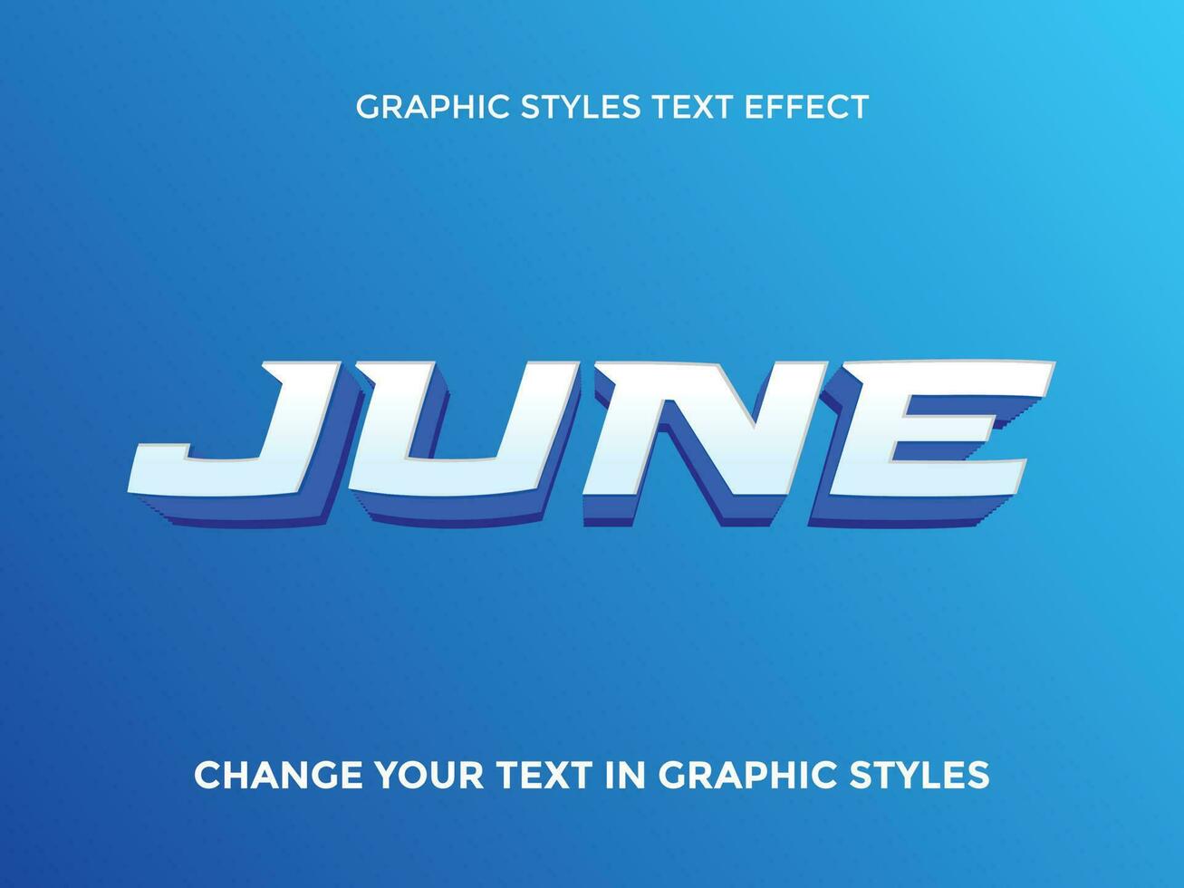 JUNE BLUE GRADIENT EDITABLE TEXT EFFECT vector