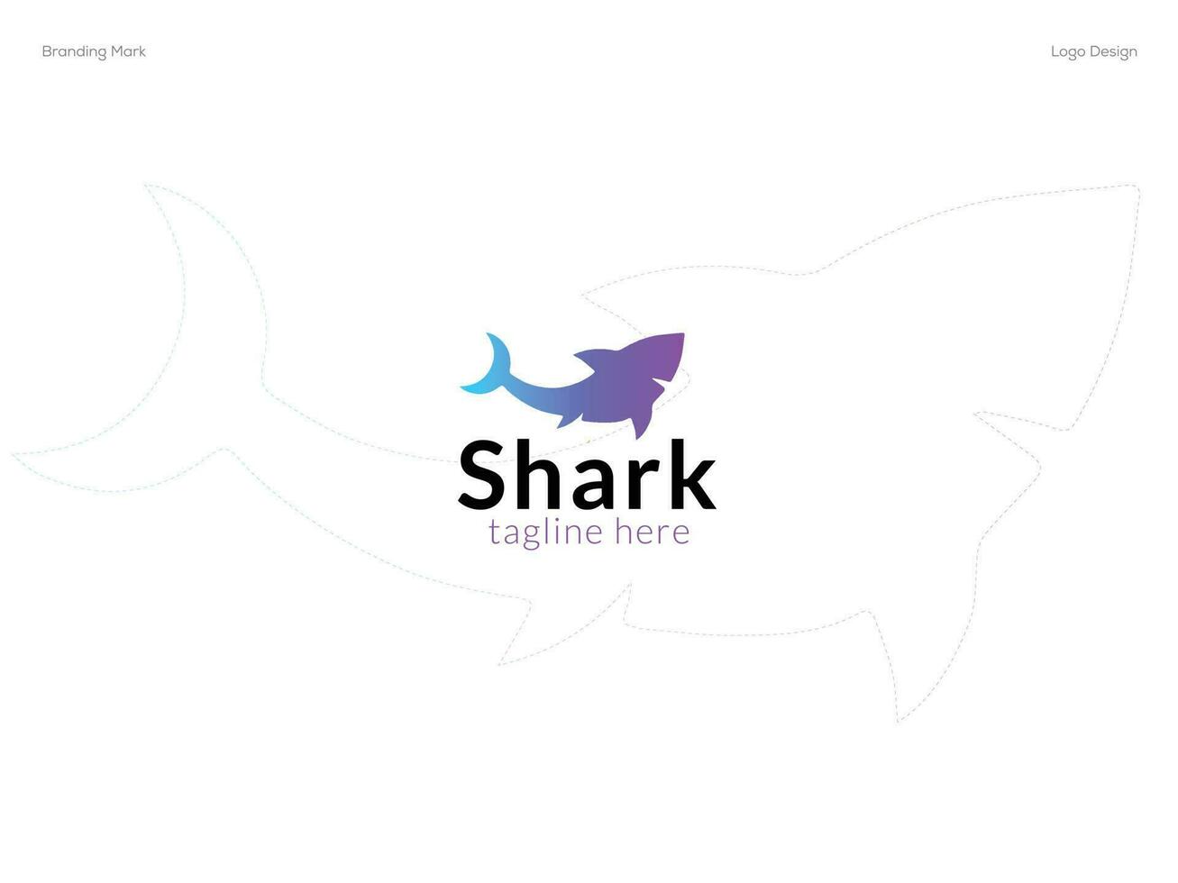 tiburón logo diseño vector ilustración