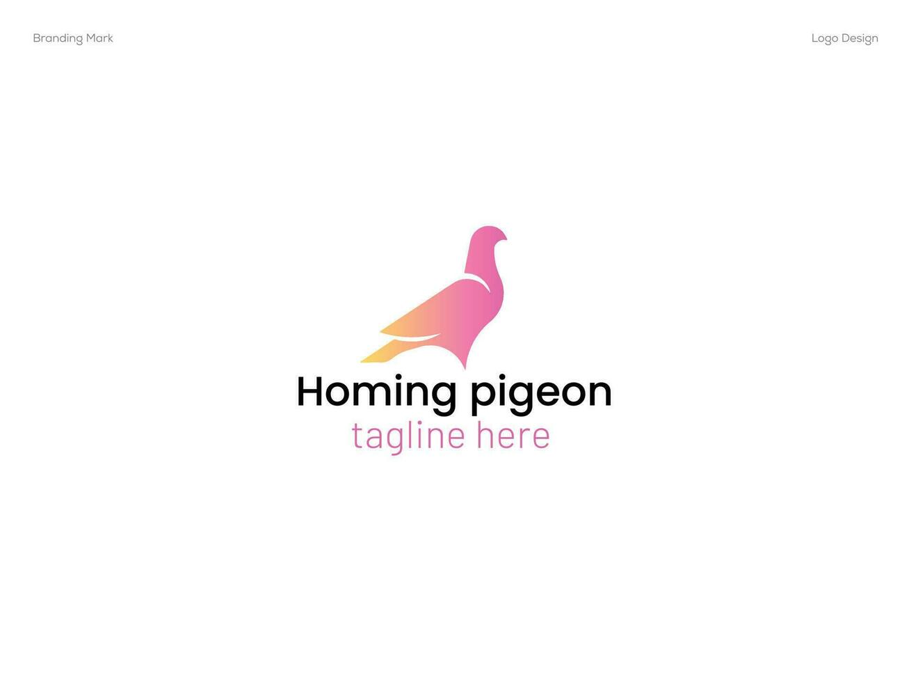 Homing Pigeon logo design template vector