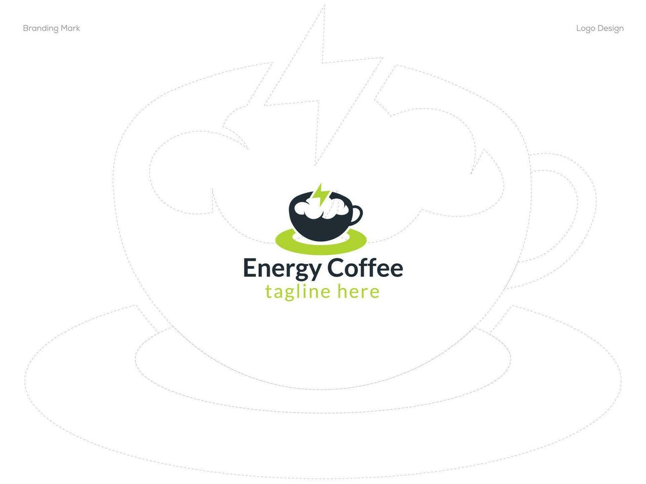 Energy Coffee logo template design vector