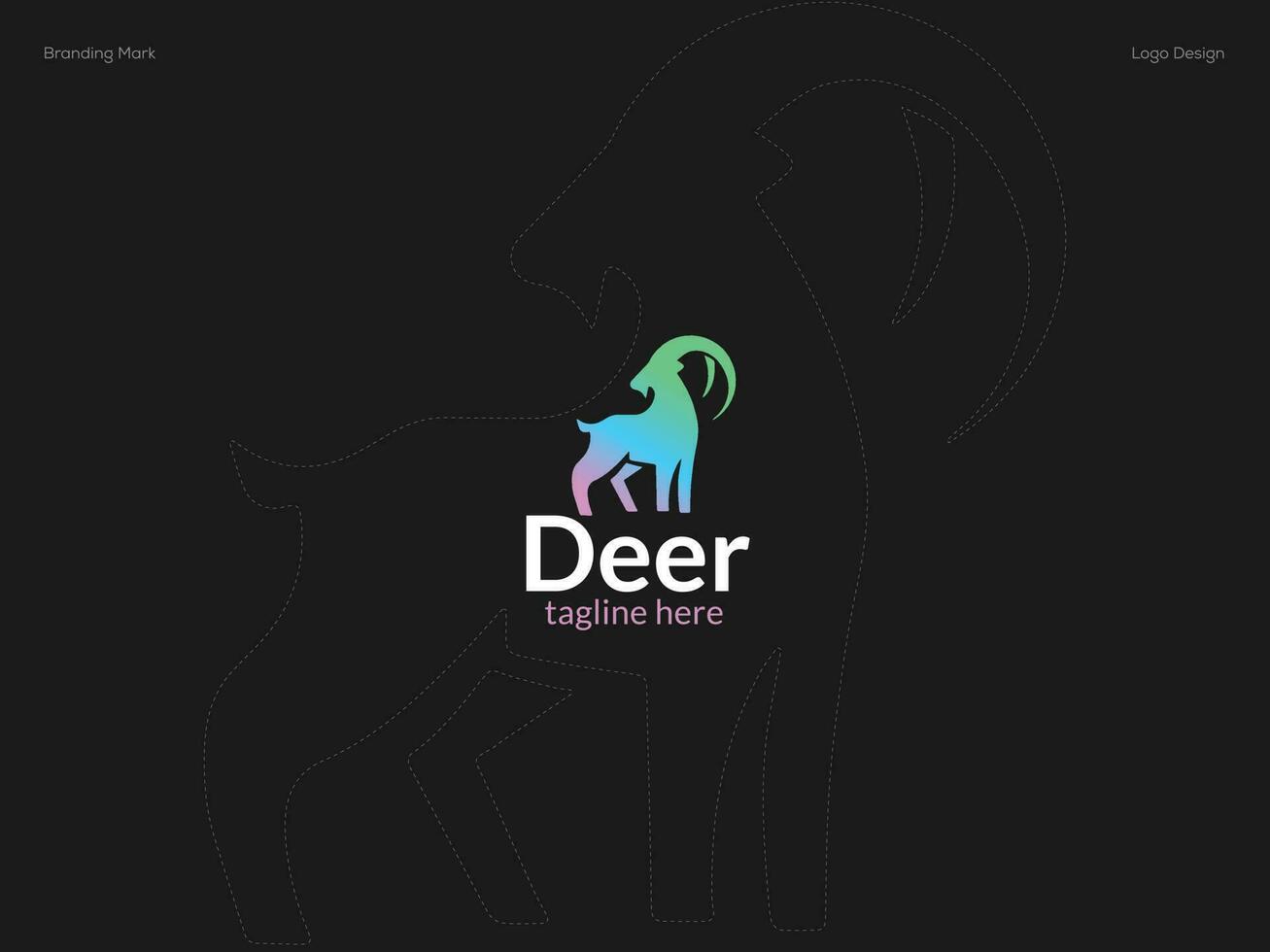 Deer logo design template vector