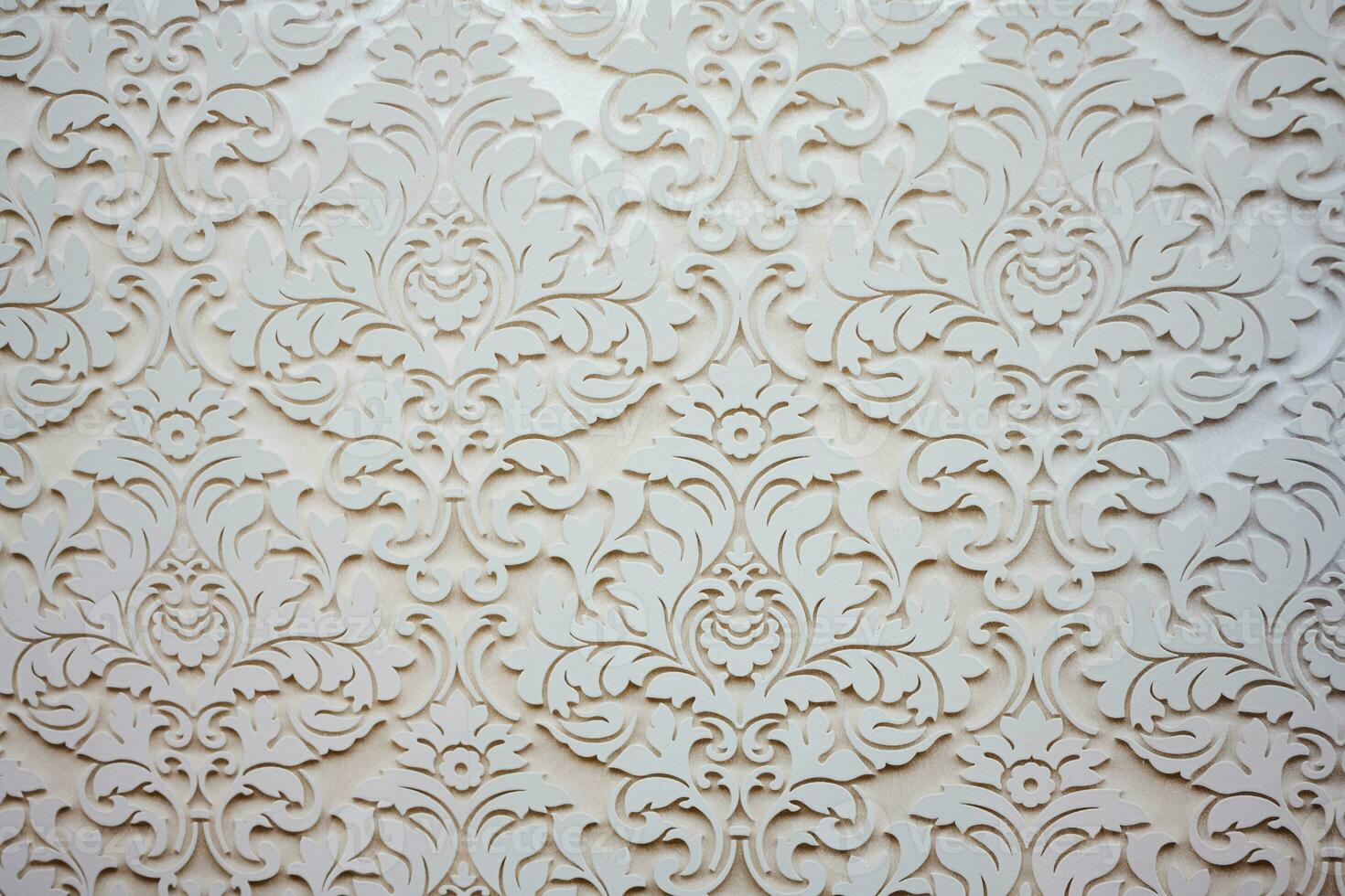 Thai style pattern on white wall background, art pattern photo