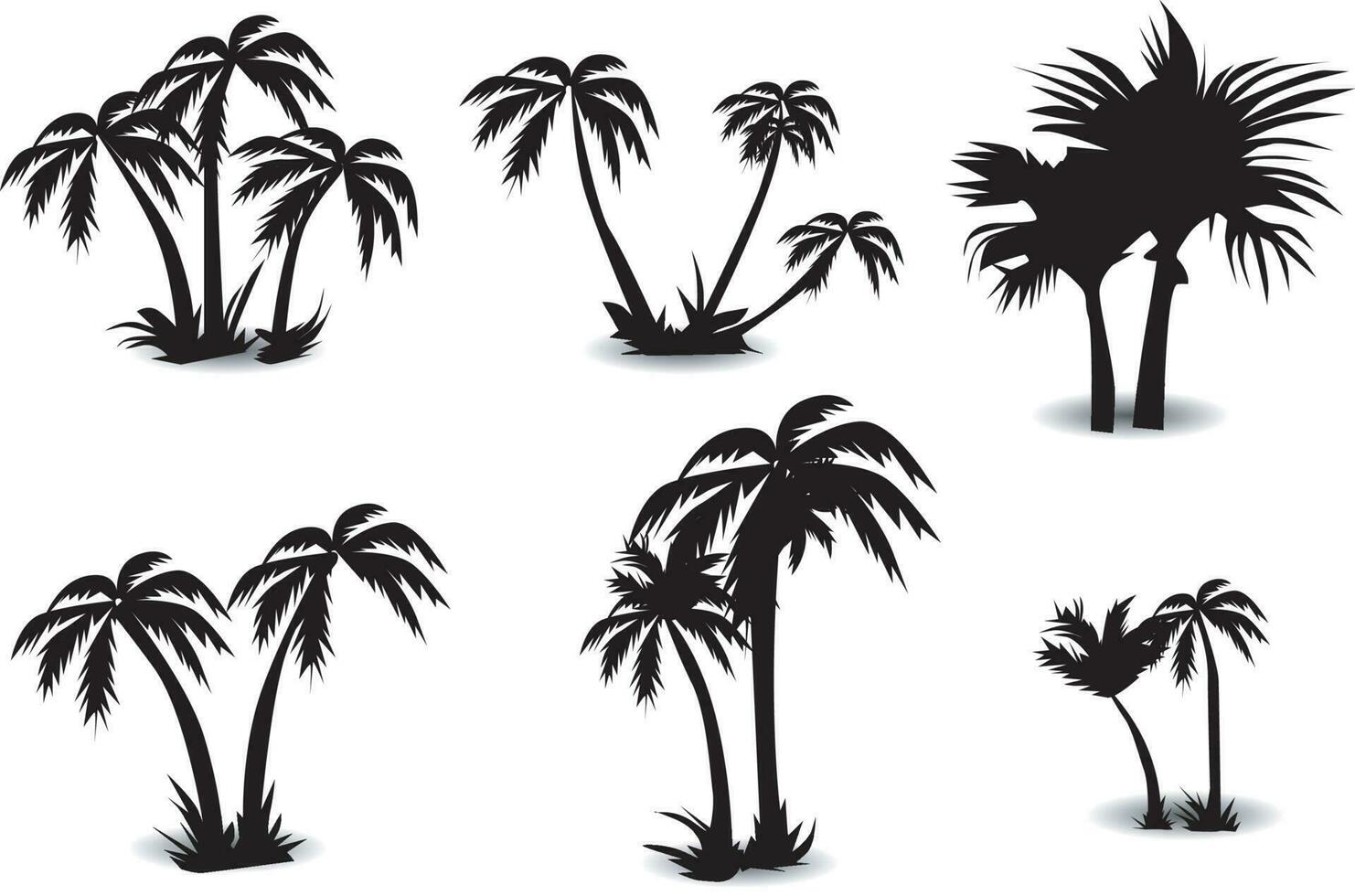 silhouette of coconut tree in arabic vector