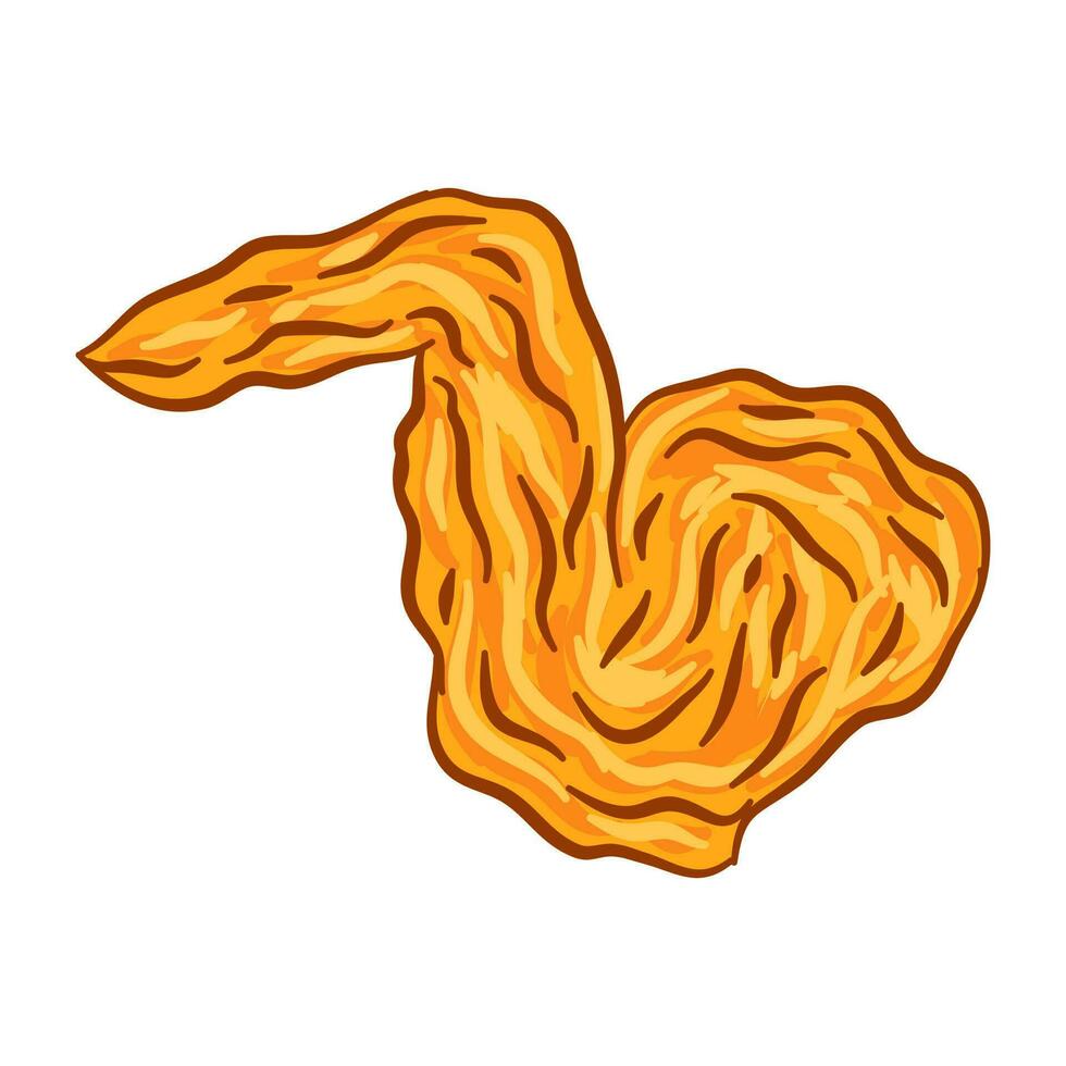 cartoon fried chicken illustration, suitable for pattern, food packaging or anything. fast food restaurant vector