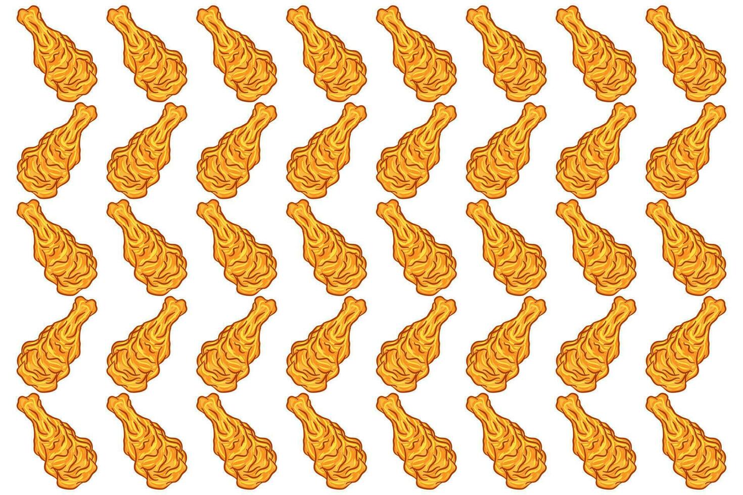 cartoon fried chicken illustration, suitable for pattern, food packaging or anything. fast food restaurant vector