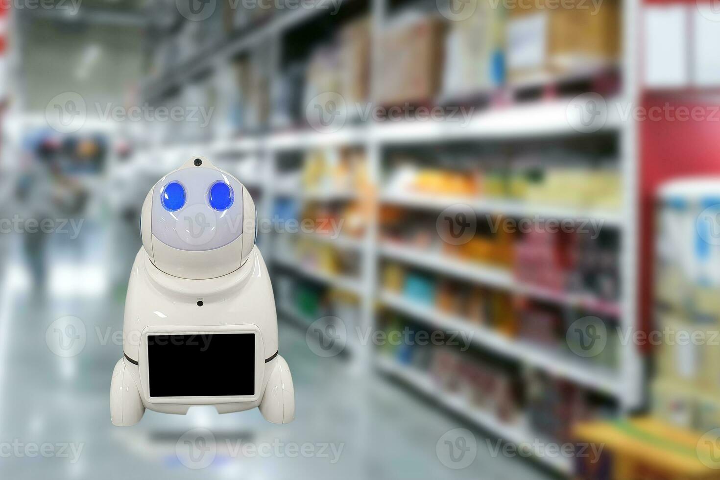 Smart automation robots in factory concept technology in warehouse photo