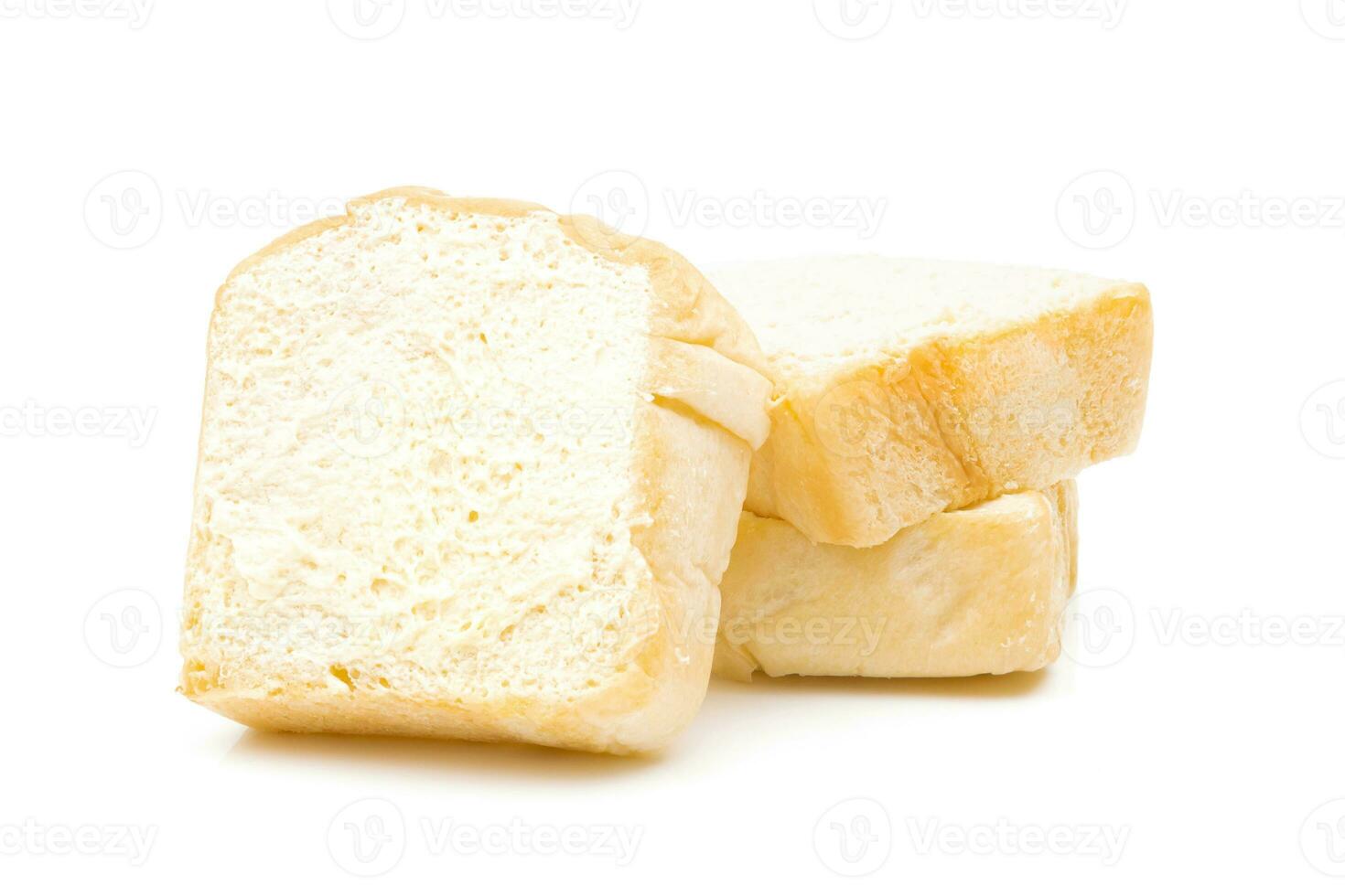 Butter bread on a white background photo