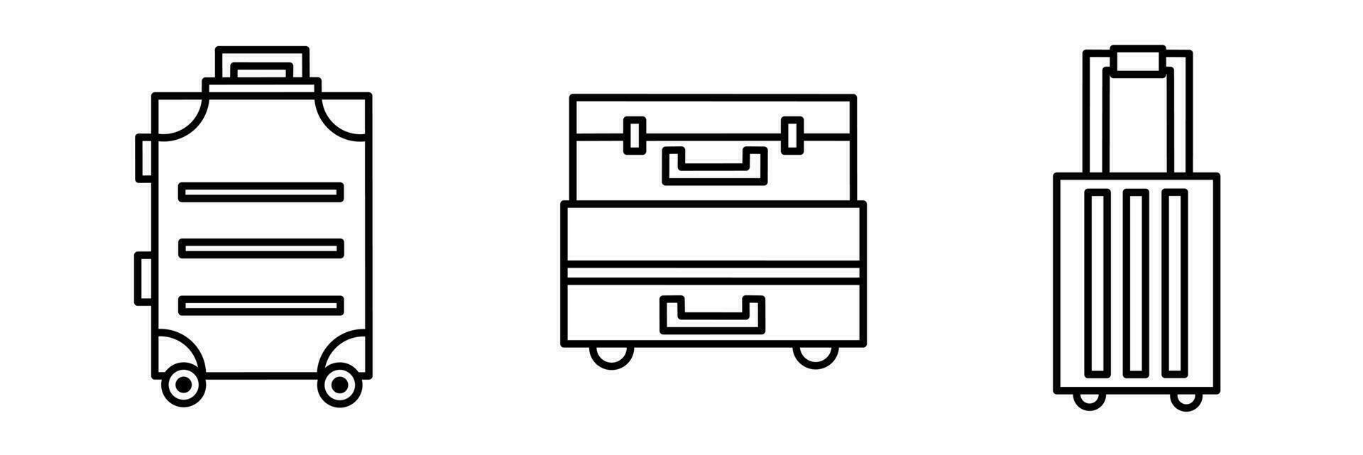 Icon design. Suitcase icon illustration collection. vector