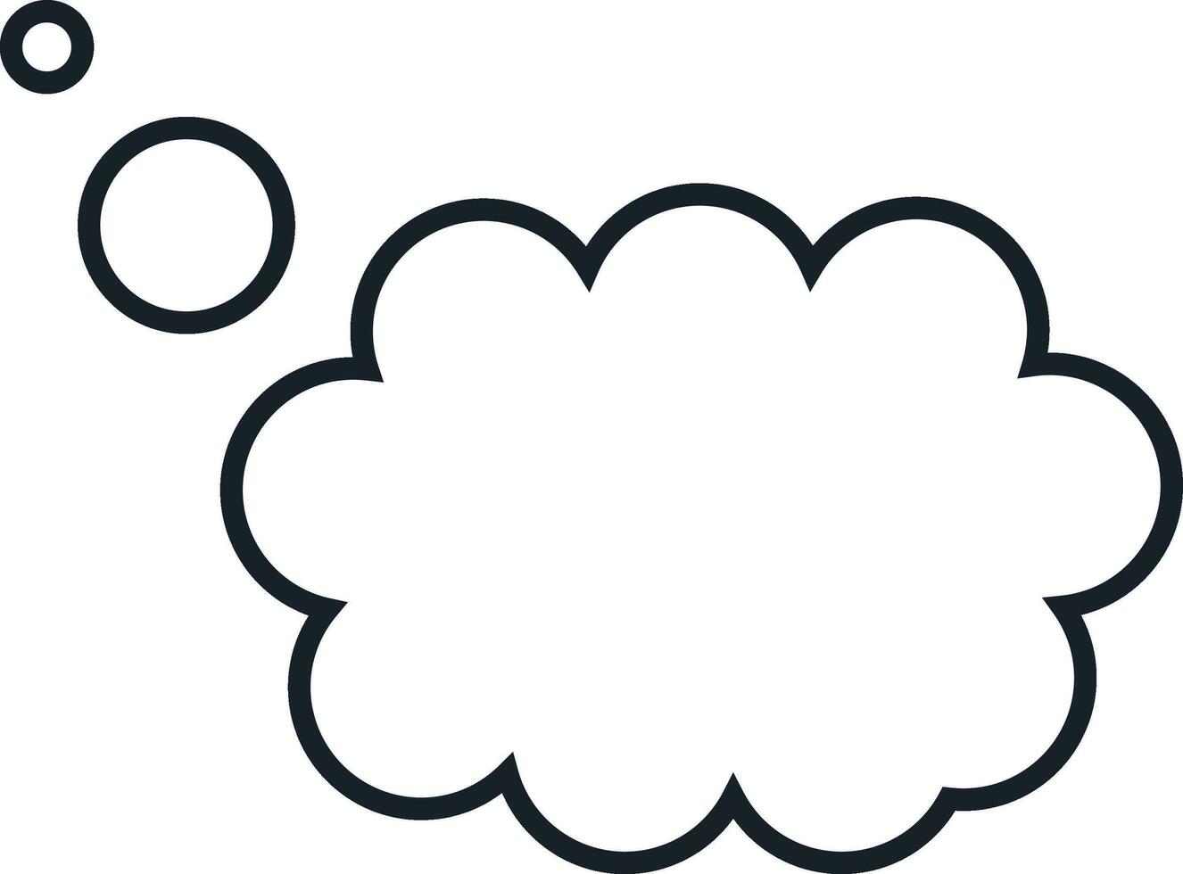 Blank empty white cloud speech bubbles. vector illustration