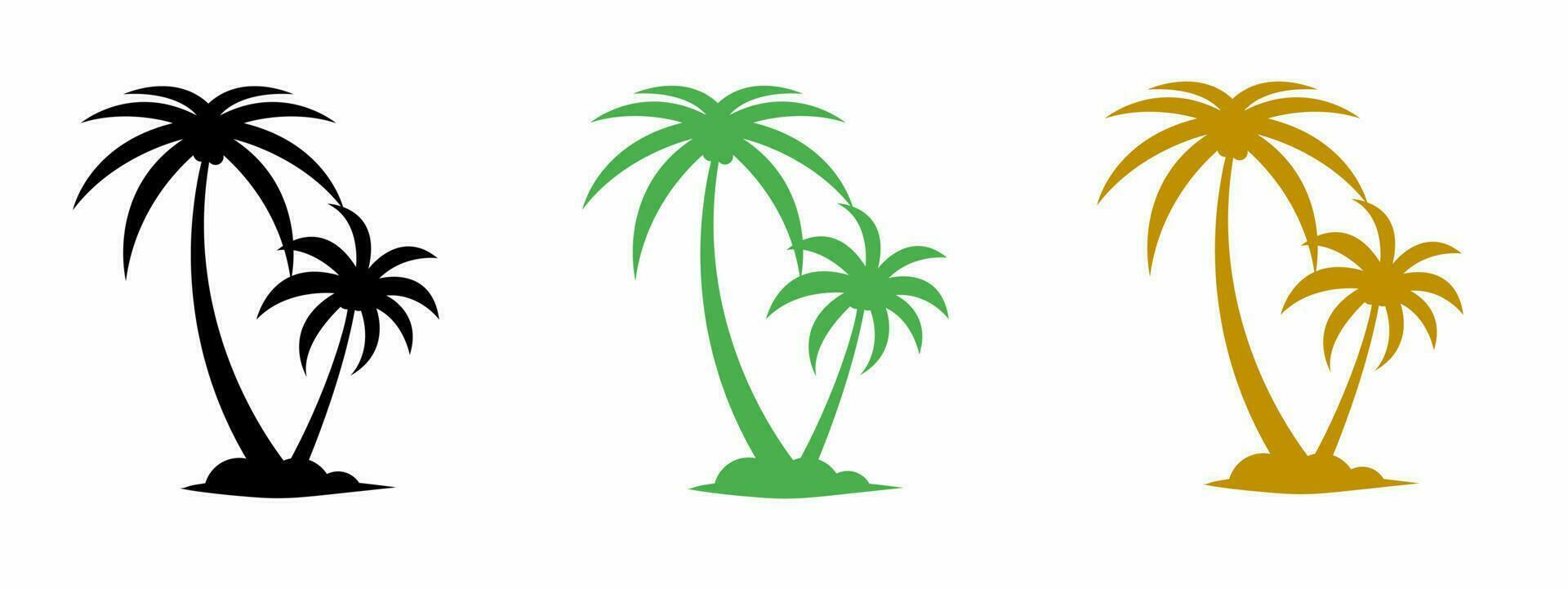 Coconut tree icon vector collection. Vector illustration.