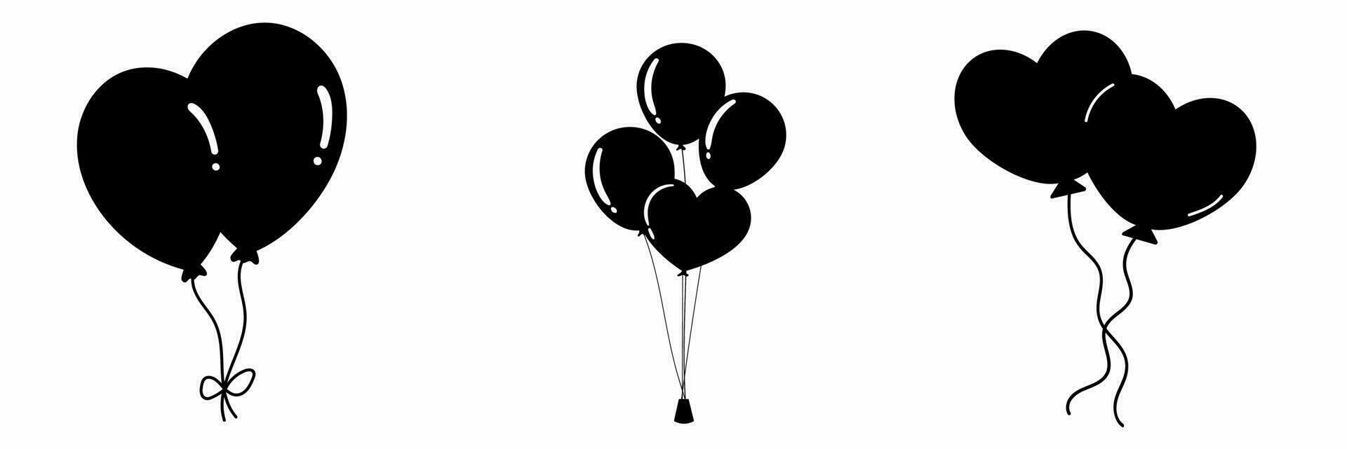 Icon design. Ballon brithday icon illustration collection. vector