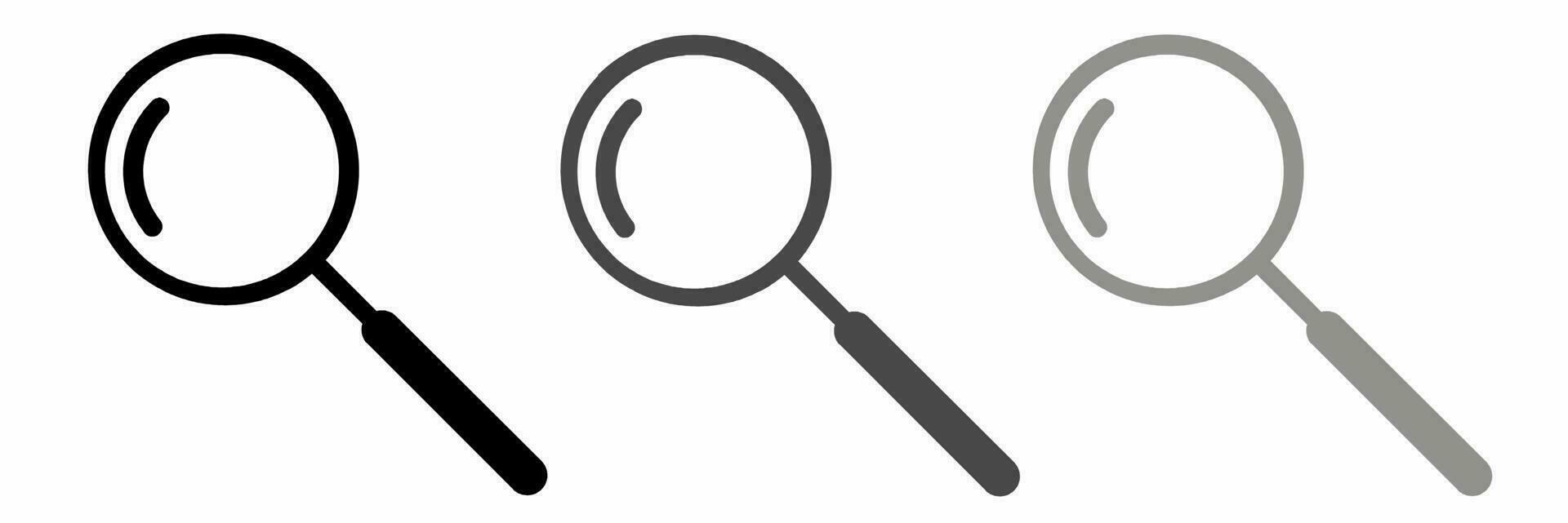 Icon design. Magnifying glass icon illustration collection. vector
