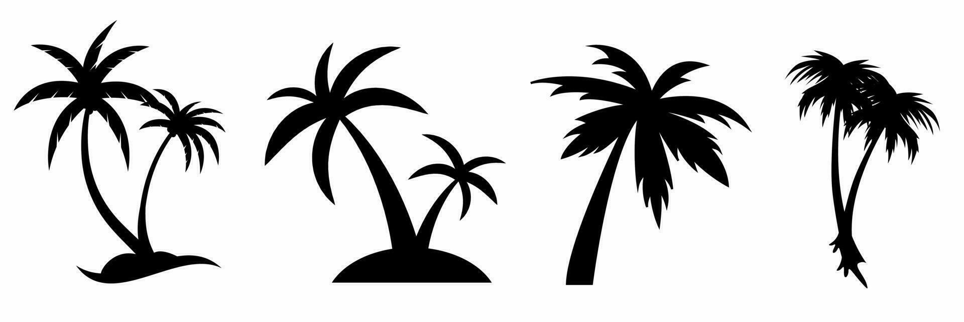 Icon design. Coconut tree icon illustration collection. vector