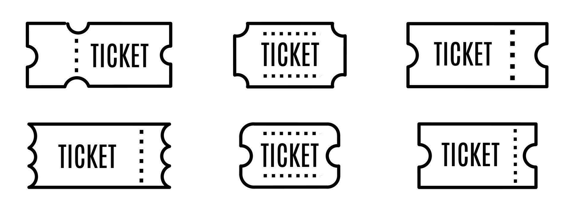 Icon design. Ticket icon illustration collection. Stock vector. vector