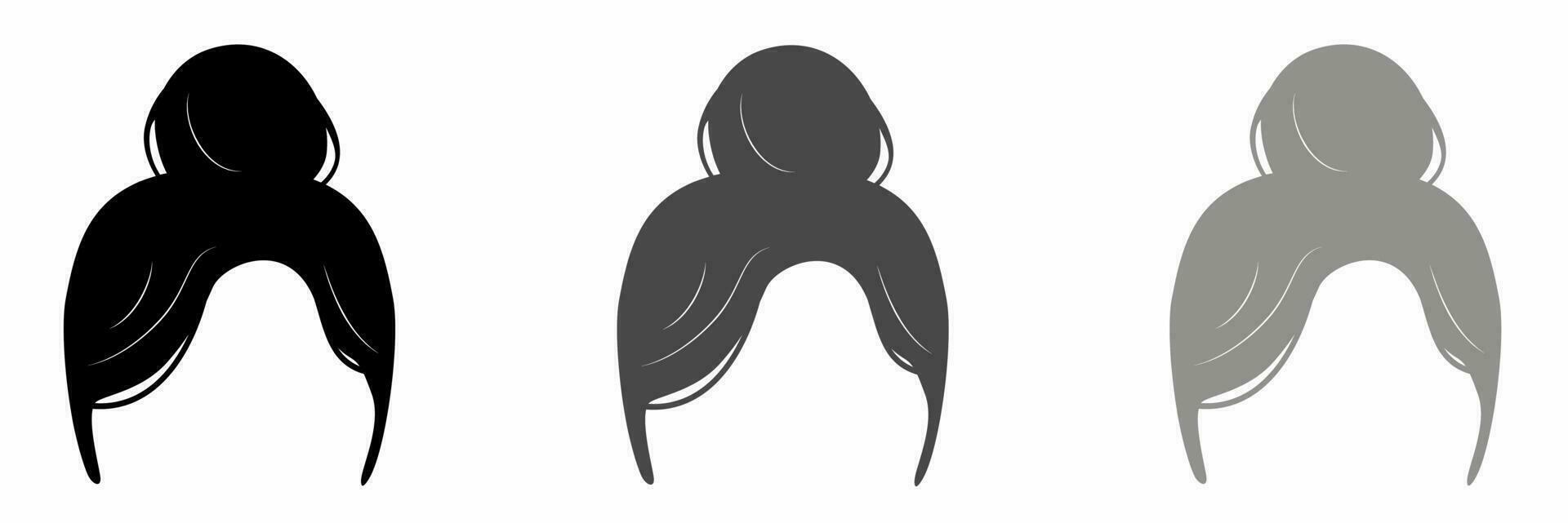 Icon design. Girls hair icon illustration collection. vector