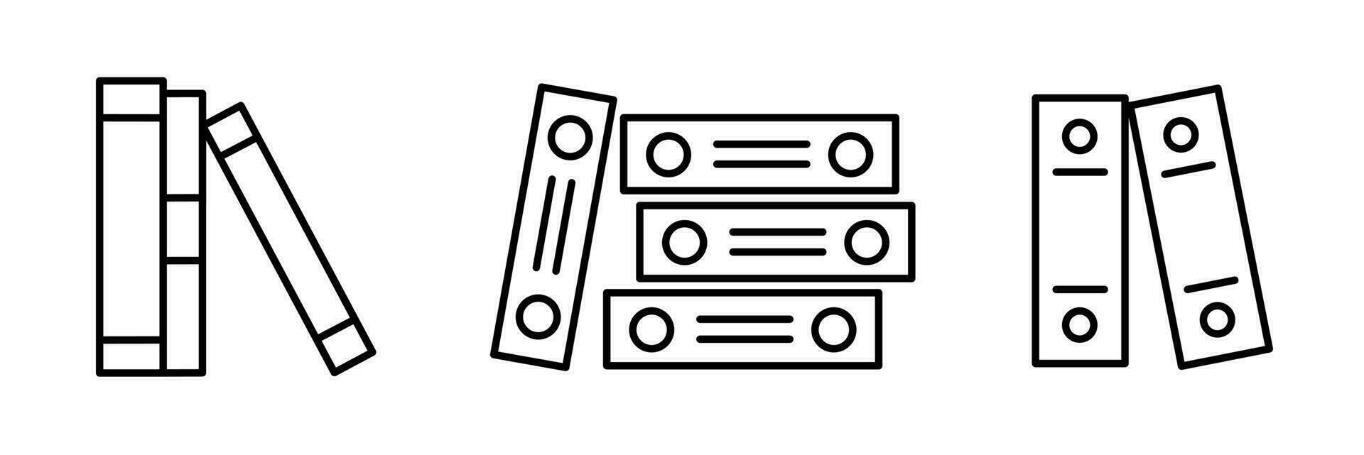 Icon design. Book arrangement icon illustration collection. vector