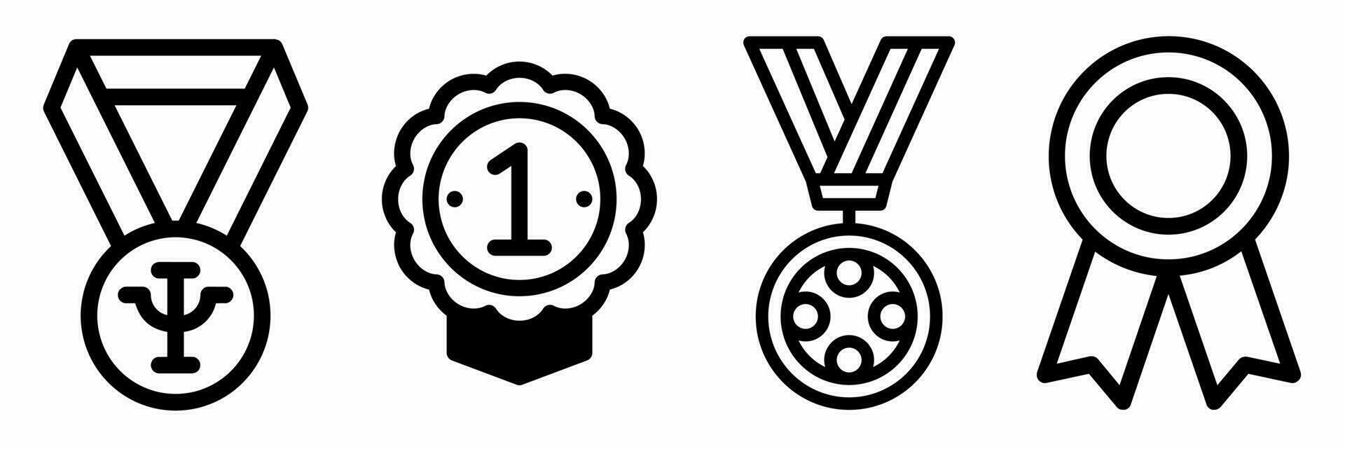Icon design. Medal icon illustration collection. vector