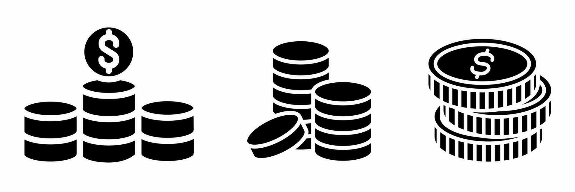 Icon design. Coins icon illustration collection. vector
