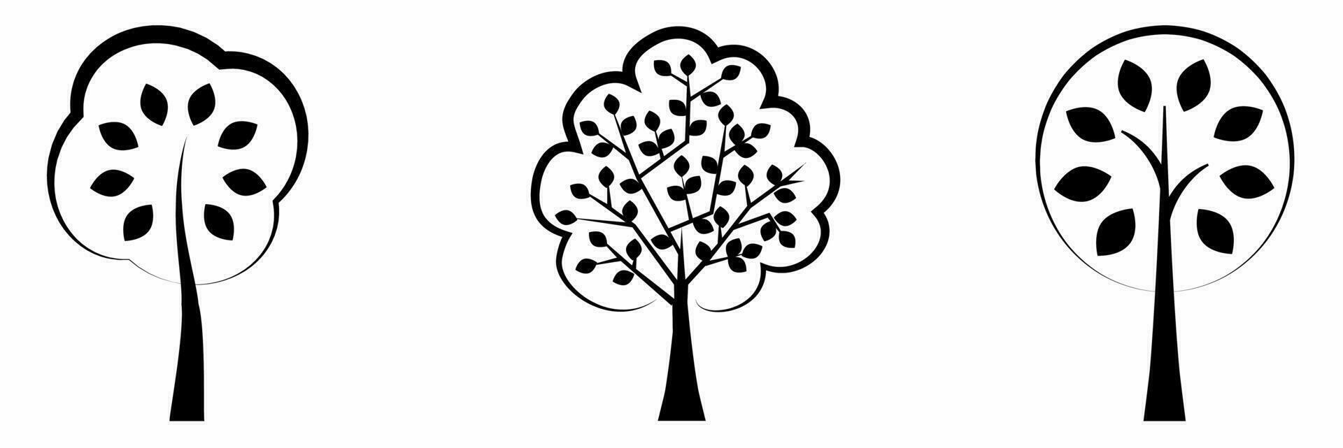 icono diseño. jardín árbol icono ilustración recopilación. vector