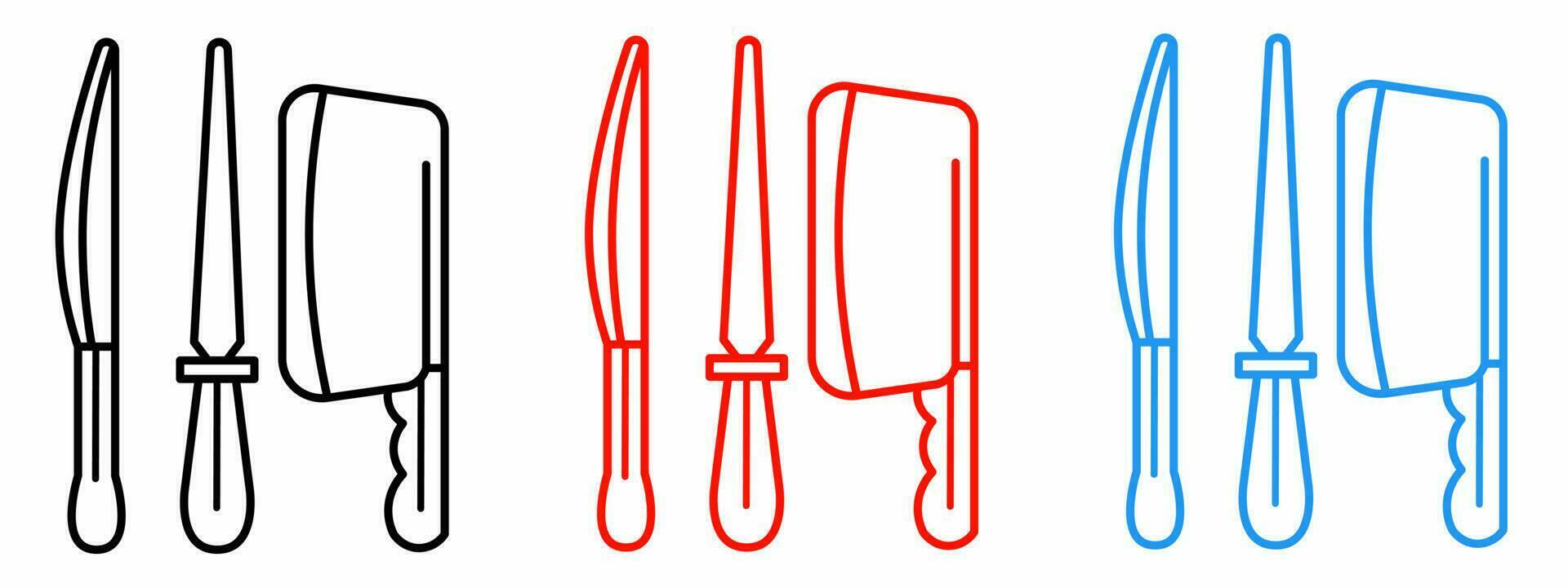 Knife icon vector collection. Vector illustration.