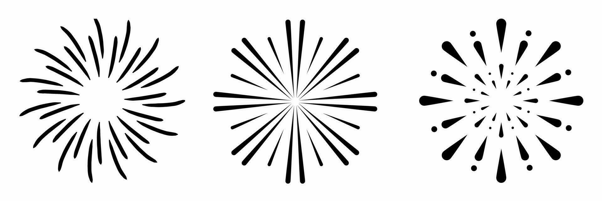 Icon design. Firework icon illustration collection. vector