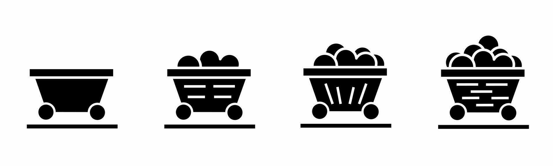 Icon design. Construction cart icon illustration collection. Stock vector. vector