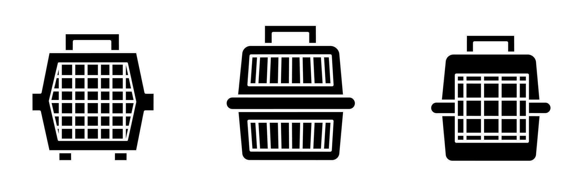 Icon design. Black and white cage icon illustration collection. vector