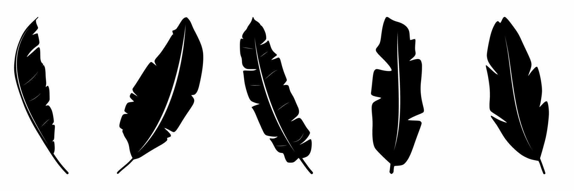 Icon design. Banana leaf icon illustration collection. vector