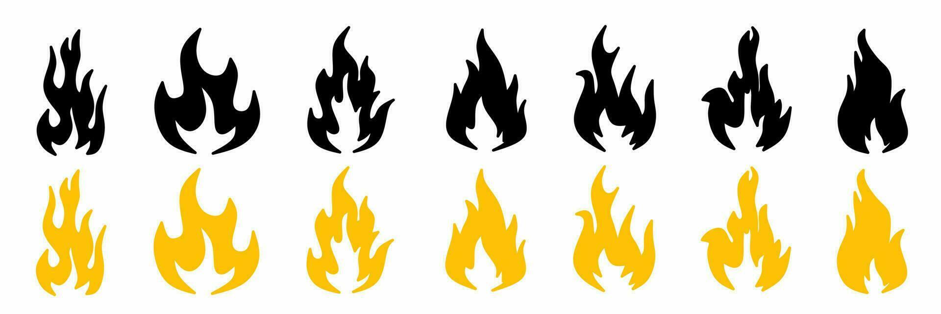 Icon design. Fire icon illustration collection. vector