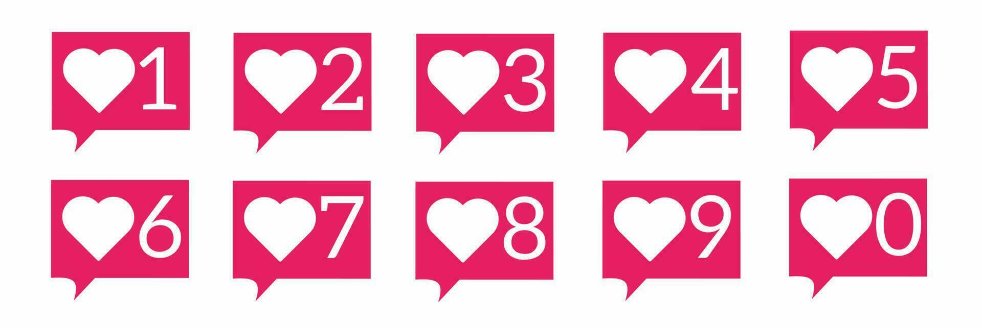 Icon design. Speech bubble with love icon illustration collection. vector