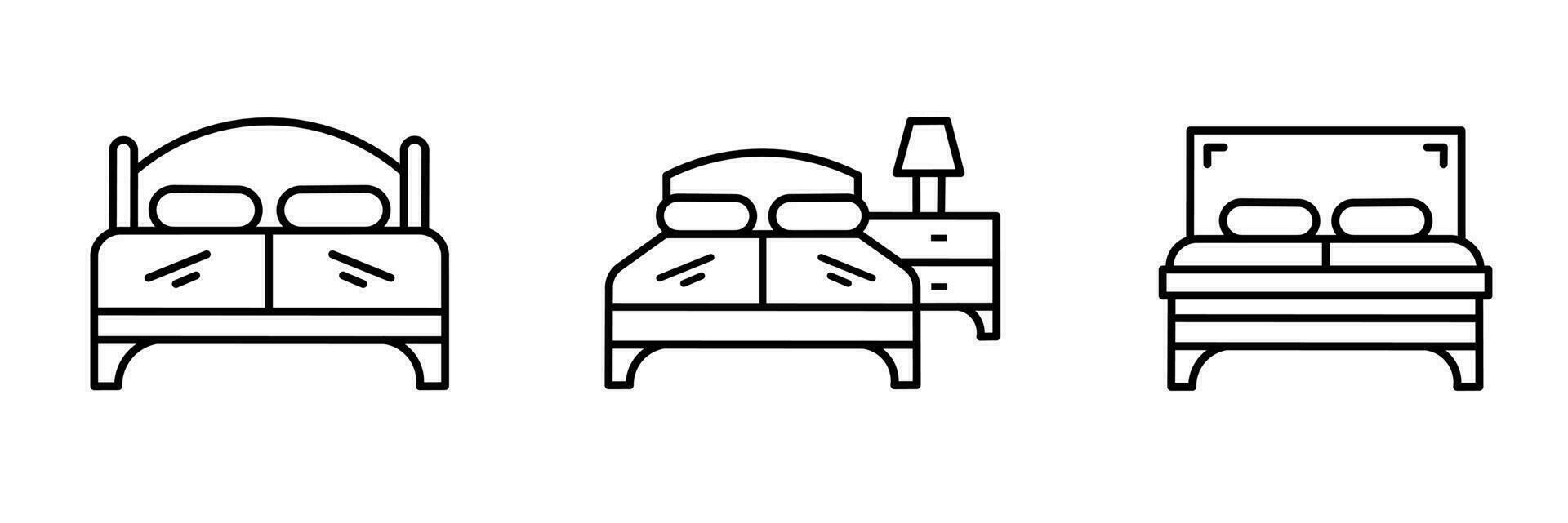 icono diseño. cama icono ilustración recopilación. vector