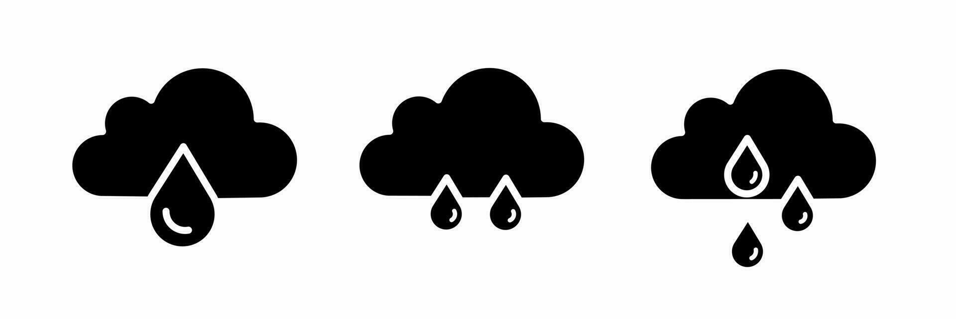 Icon design. Rainy weather icon illustration collection. vector