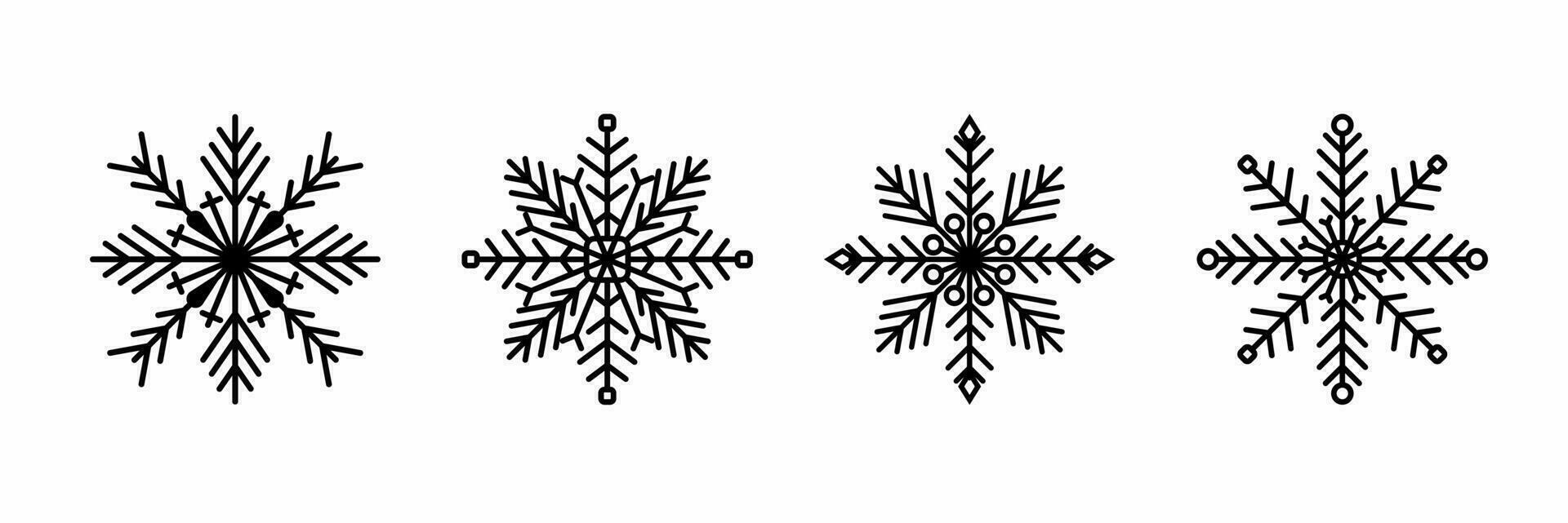 Icon design. Snowflake icon illustration collection. vector