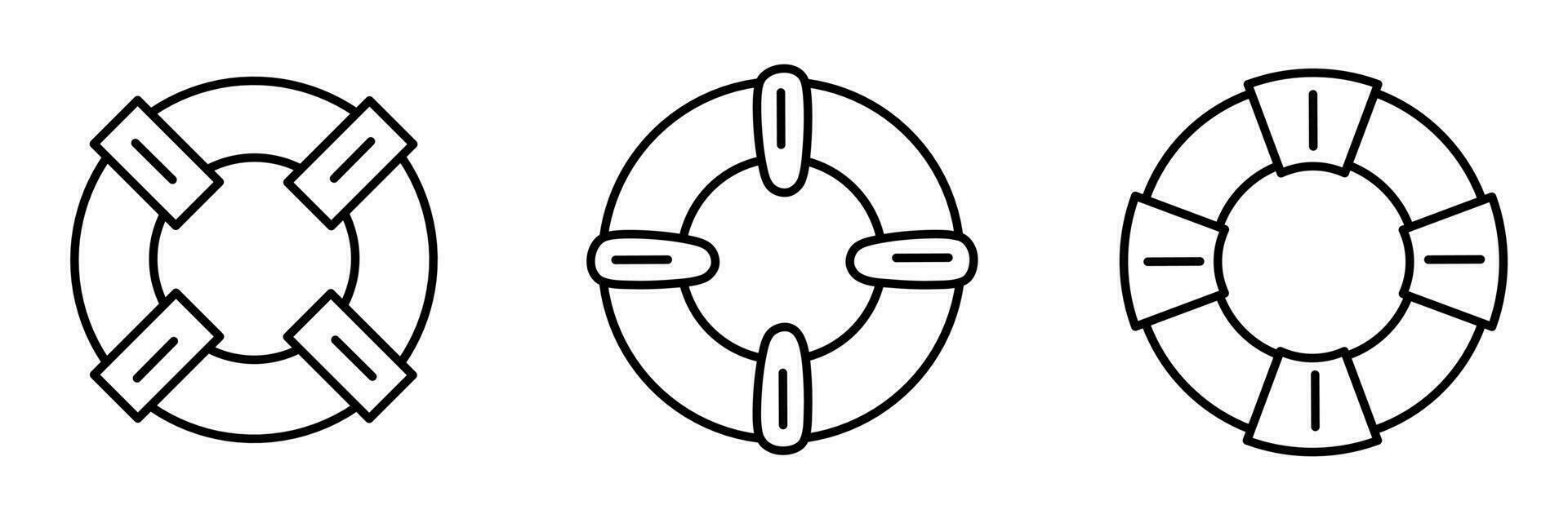 Icon design. Lifebuoy icon illustration collection. vector