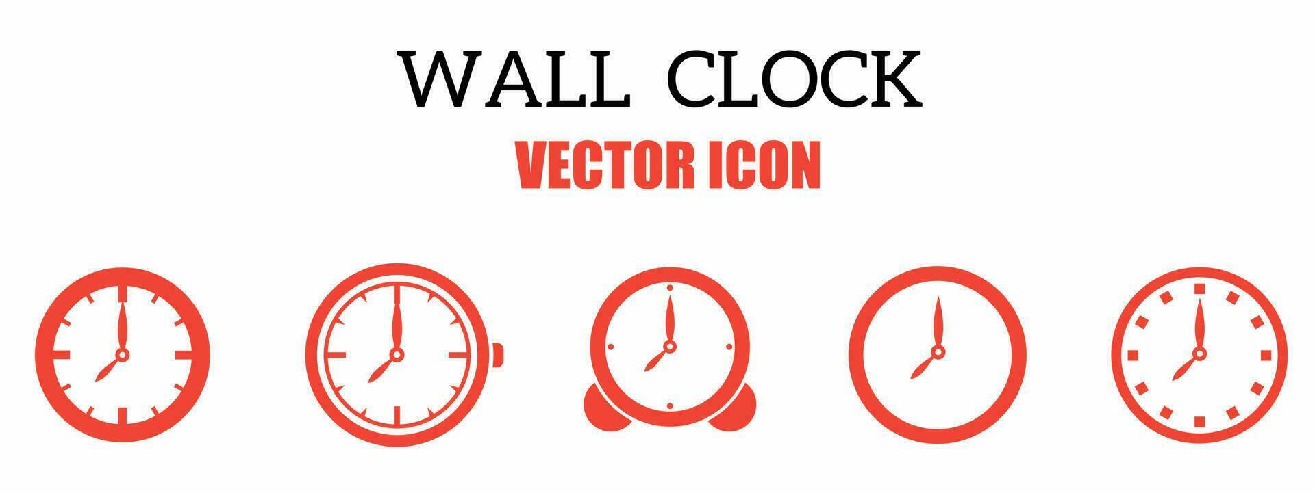 Wall clock icon vector illustration. Stock vector.