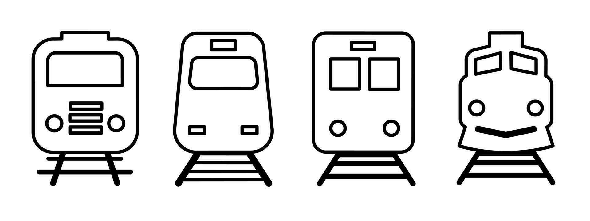 Icon design. Train icon illustration collection. Stock vector. vector