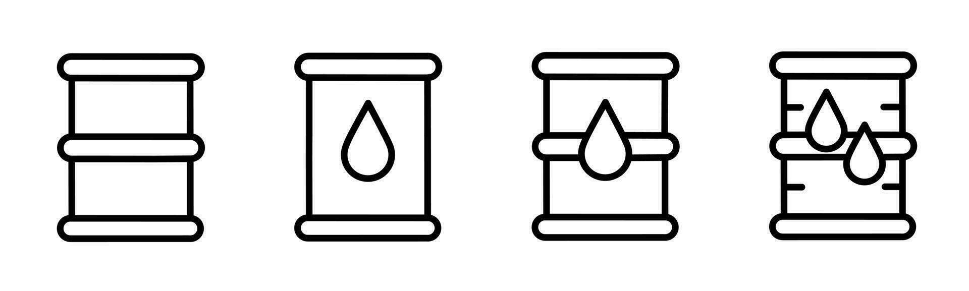 Icon design. Oil barrel icon illustration collection. vector