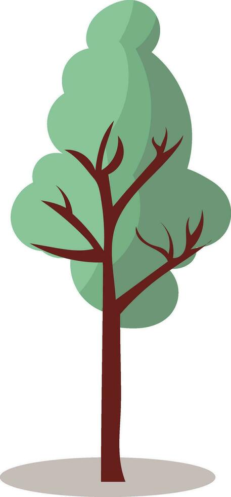 Isolated Tree Icon In Green Colour. vector