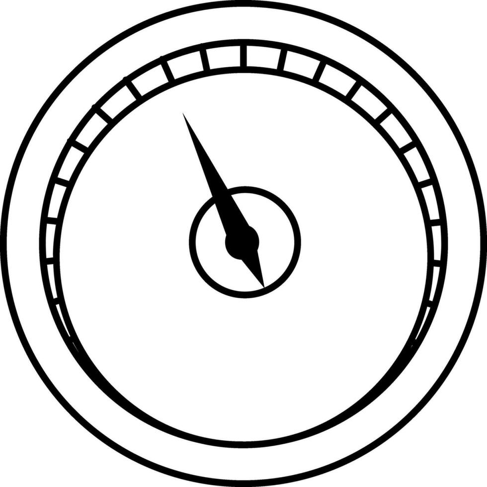 Speedometer Icon In Line Art. vector