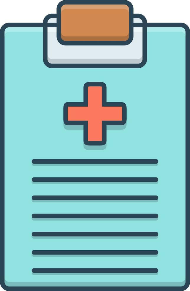 color icon for medical report vector