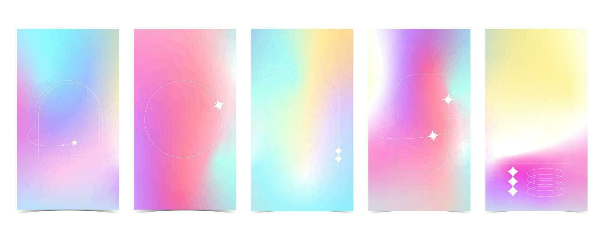 rainbow gradient for social media background vector