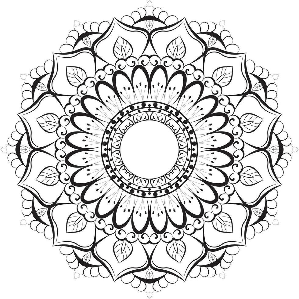 Flower Mandala Coloring Book, Creative luxury of mandala illustration vector