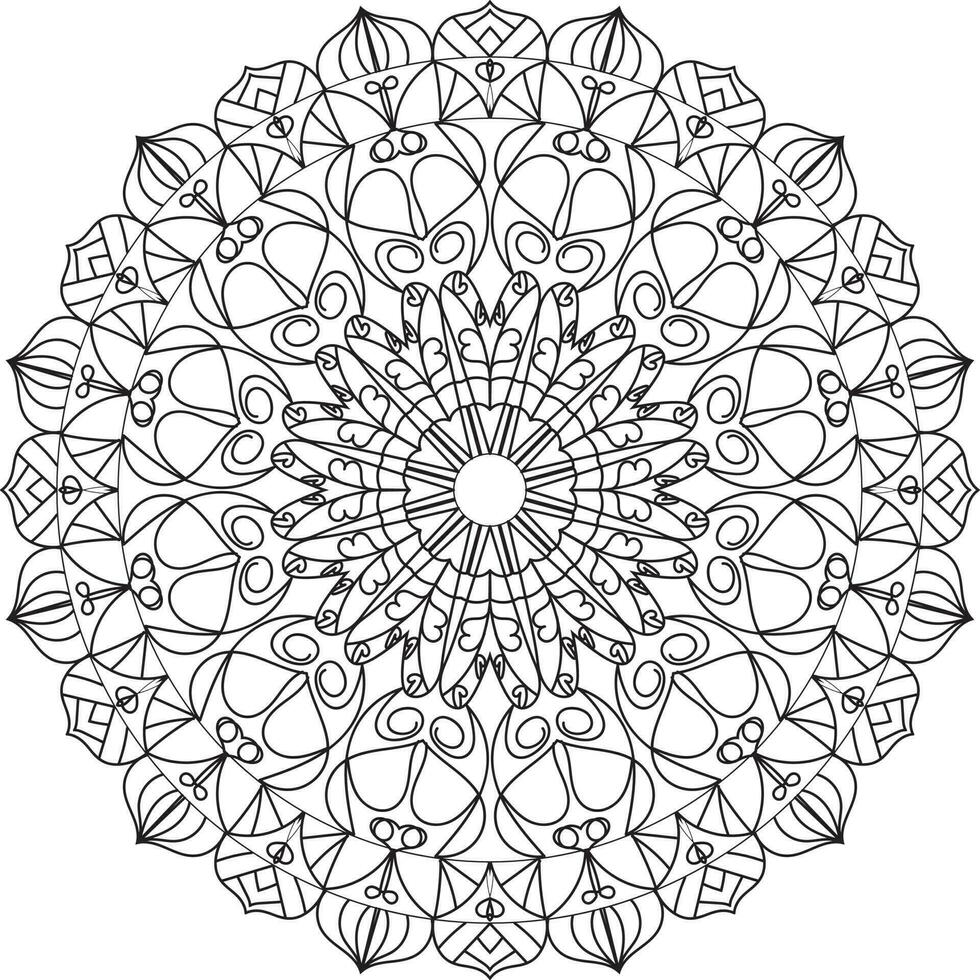 Flower Mandala Coloring Book, Creative luxury of mandala illustration vector