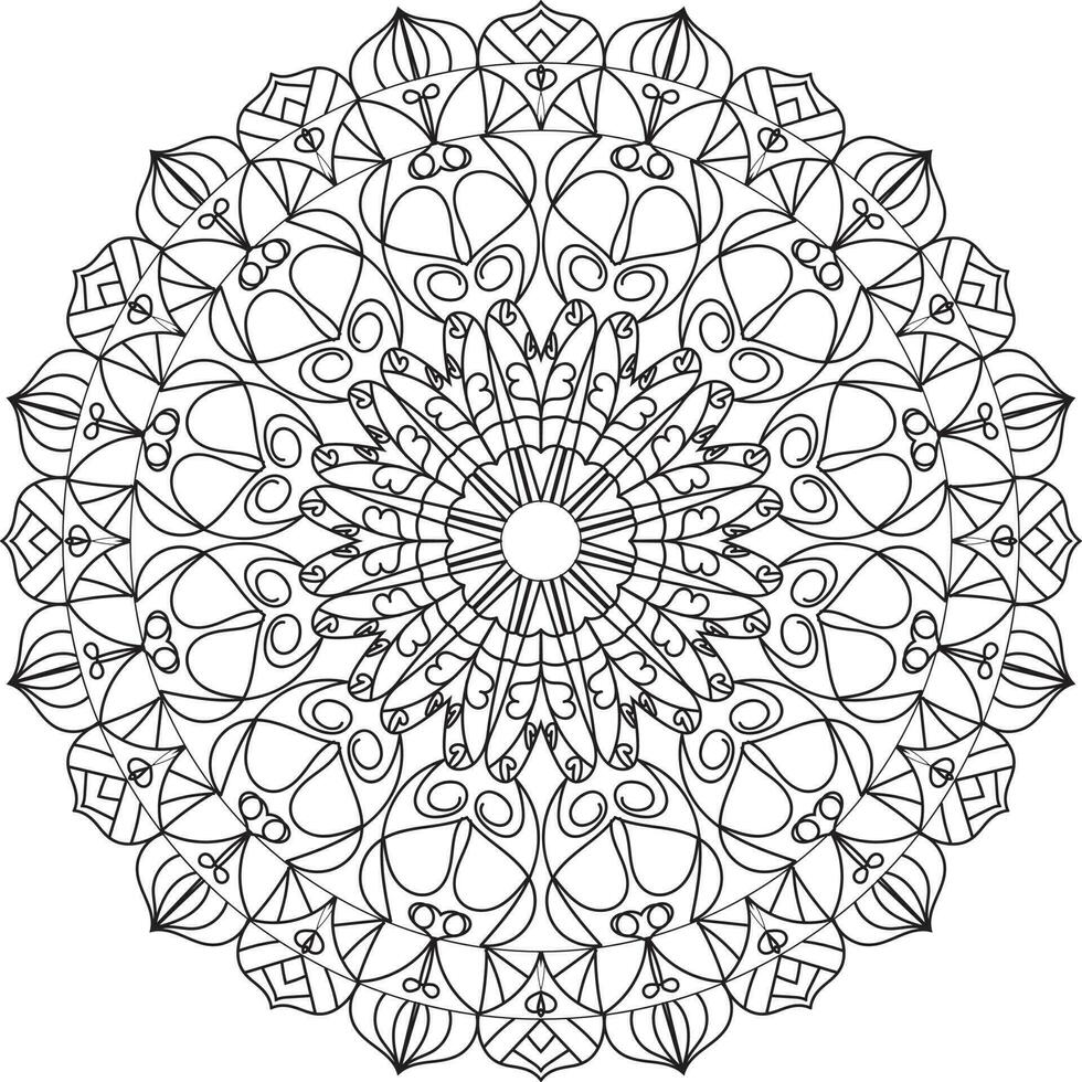 Flower Mandala Coloring Book, Creative luxury of mandala illustration vector