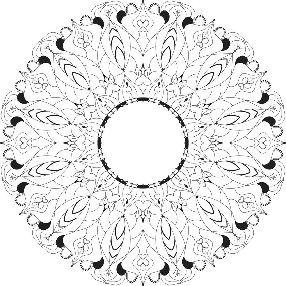 Flower Mandala Coloring Book, Creative luxury of mandala illustration vector