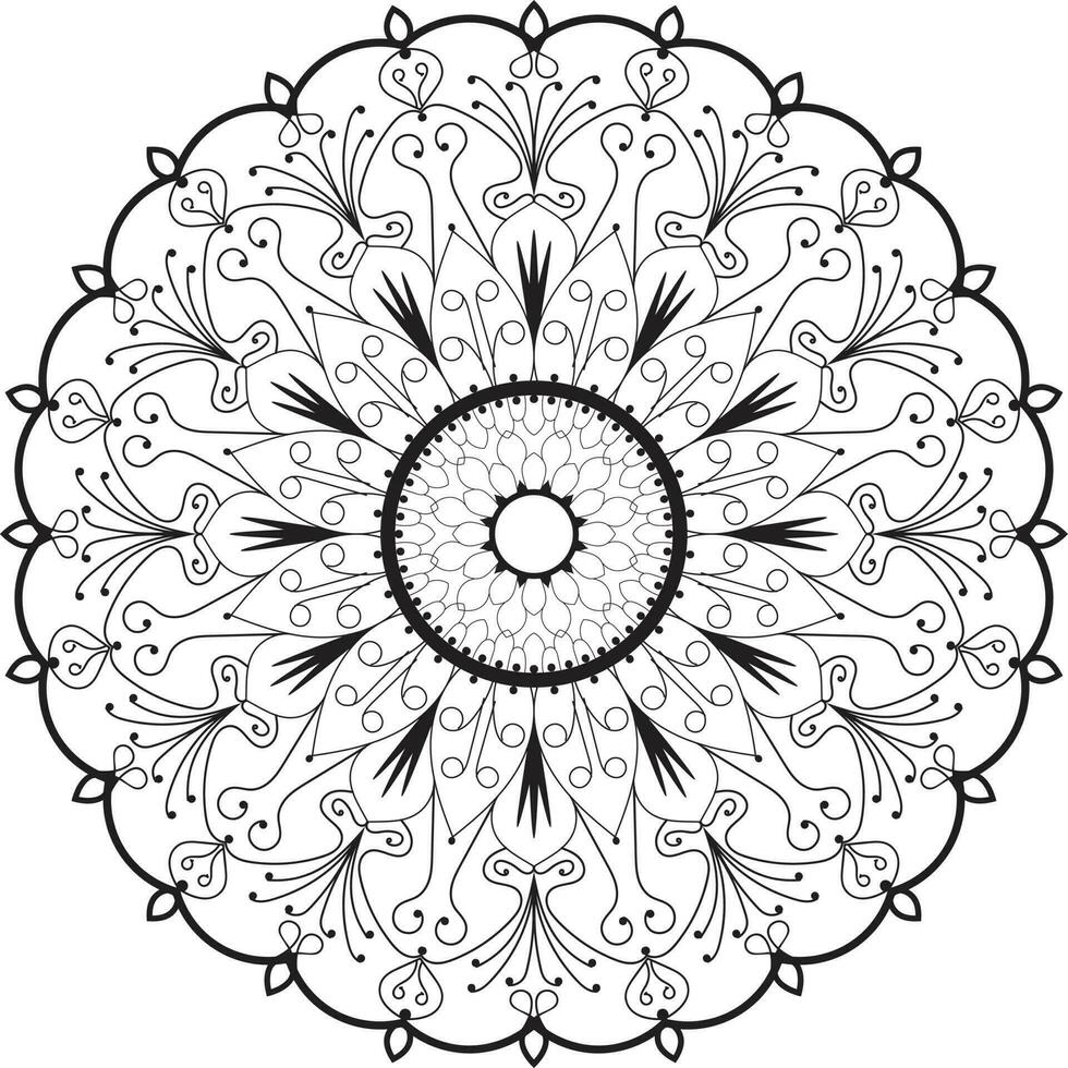 Flower Mandala Coloring Book, Creative luxury of mandala illustration vector