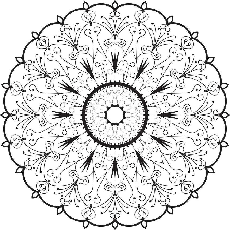 Flower Mandala Coloring Book, Creative luxury of mandala illustration vector