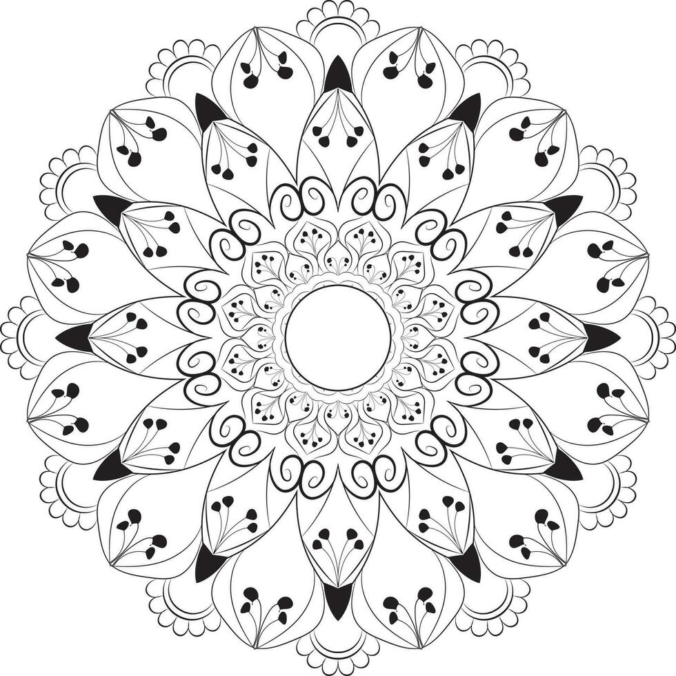 Flower Mandala Coloring Book, Creative luxury of mandala illustration vector